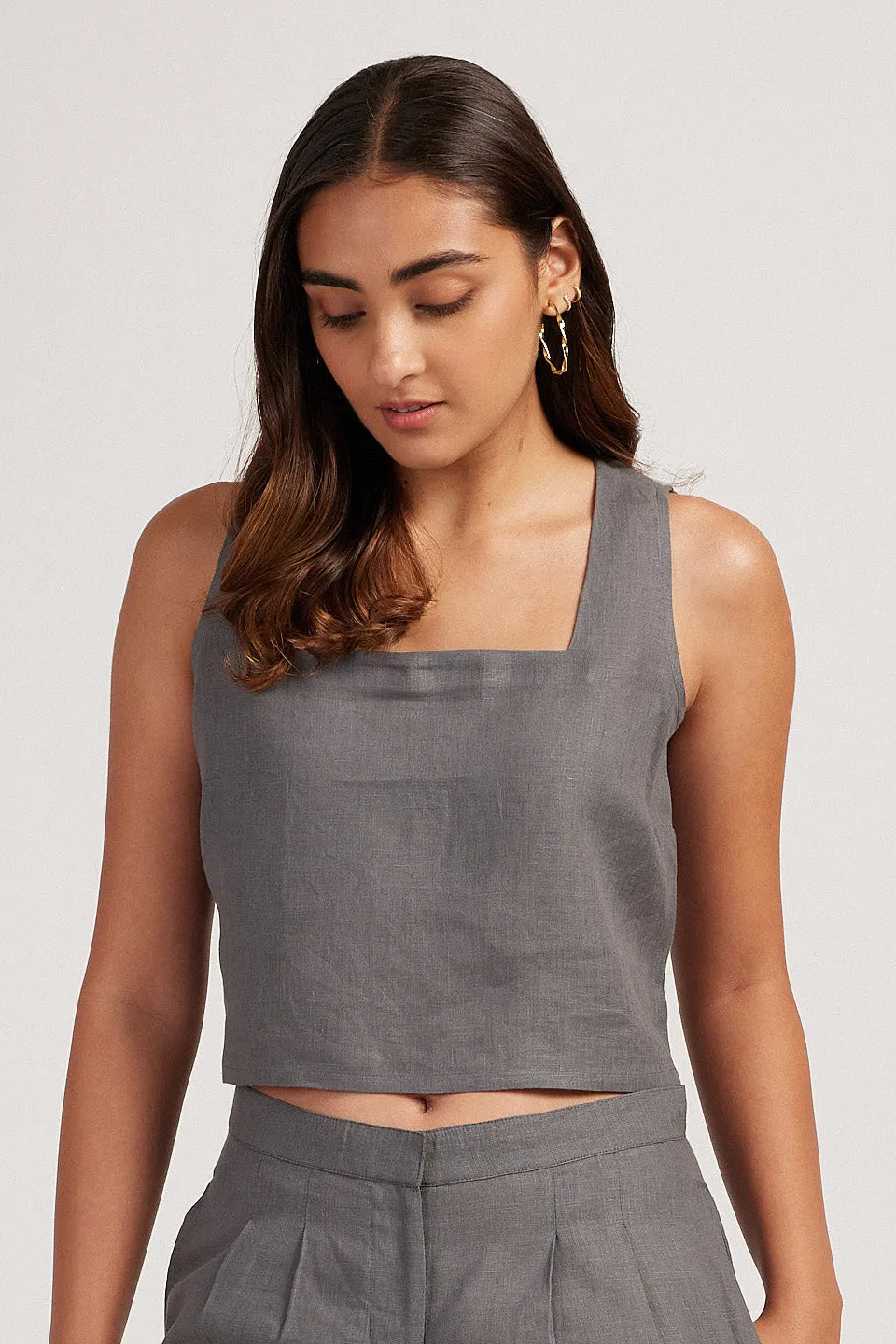 The Linen Crop Tank