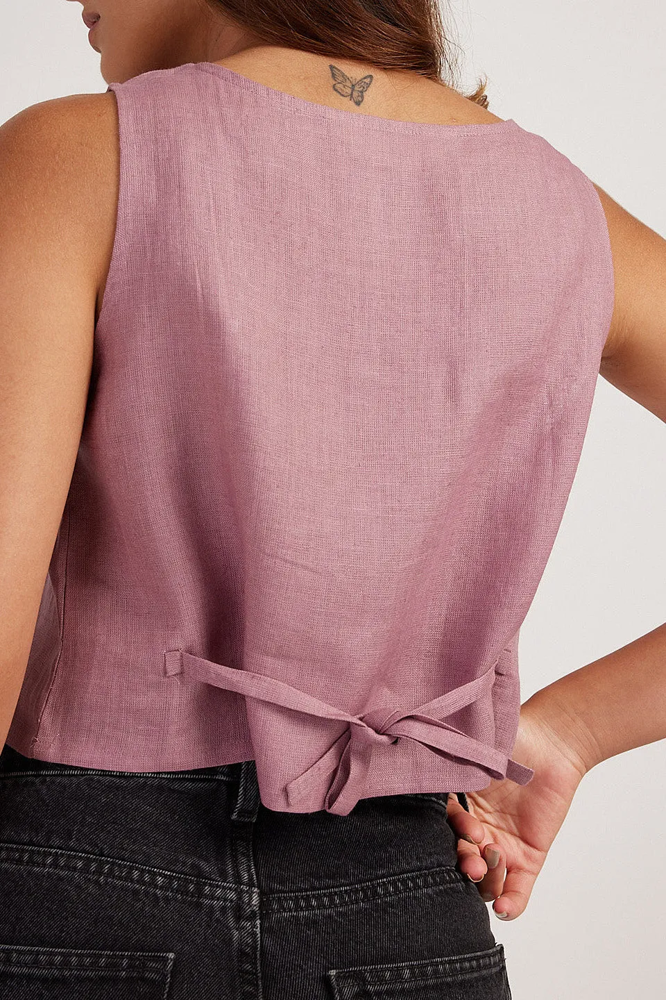 The Linen Crop Tank