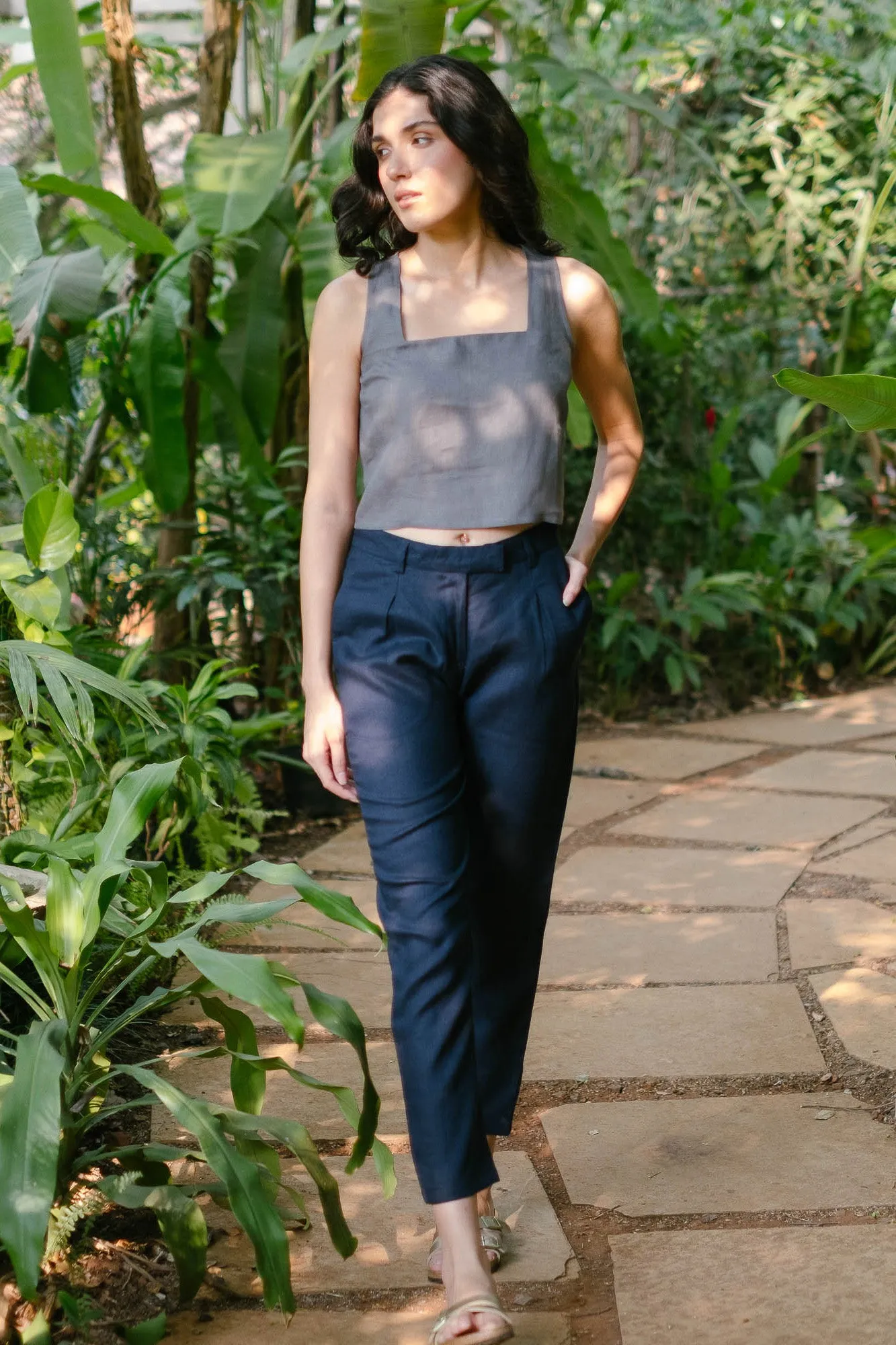 The Linen Crop Tank