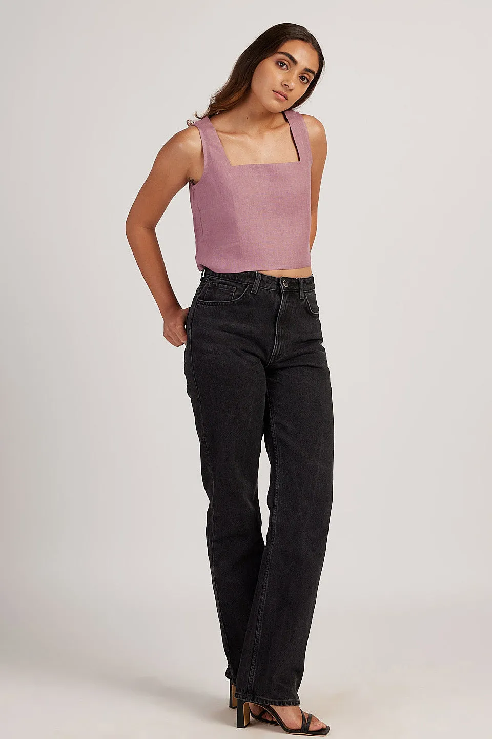 The Linen Crop Tank
