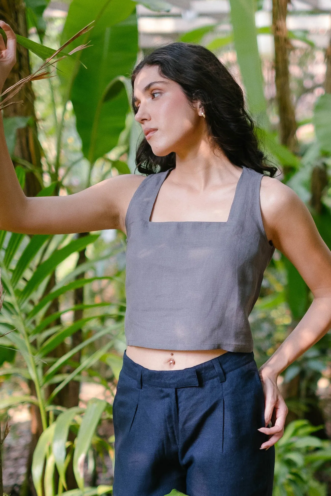 The Linen Crop Tank