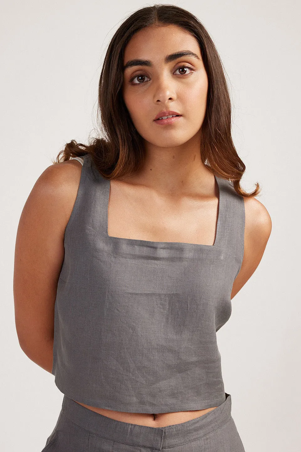 The Linen Crop Tank