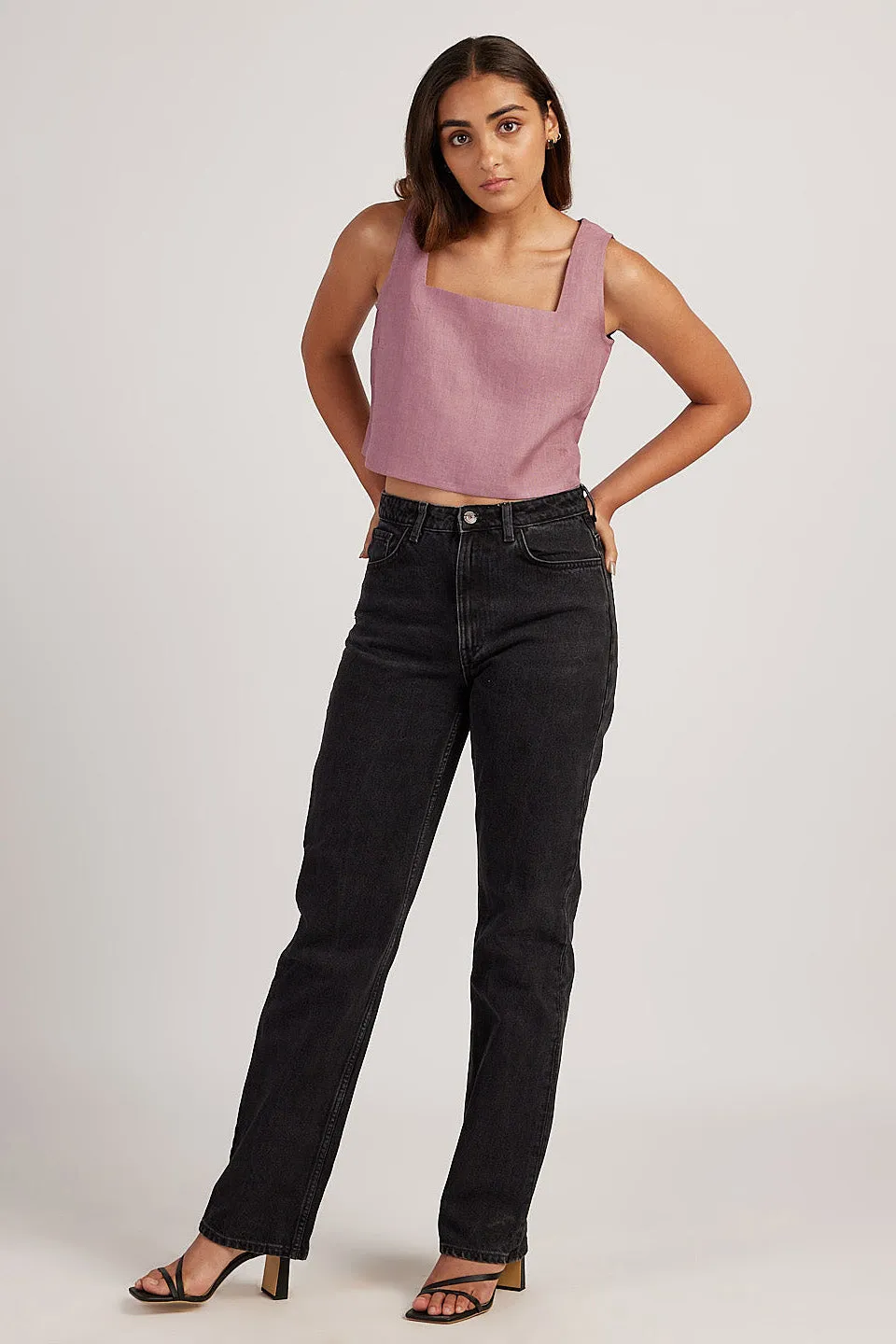 The Linen Crop Tank