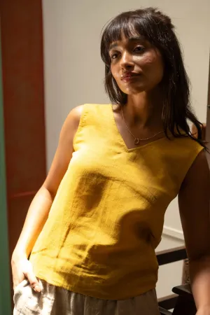 The Linen V Neck Tank