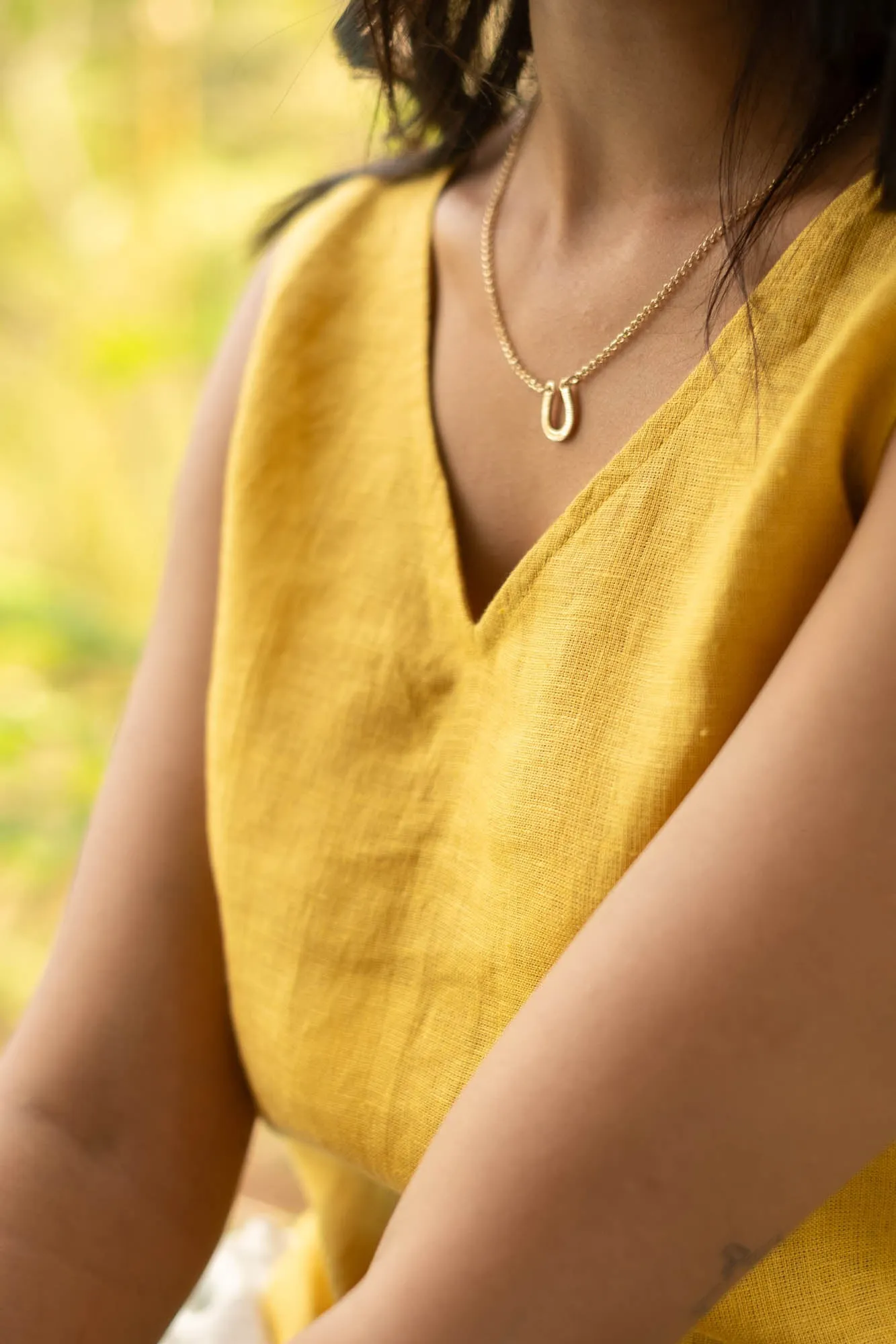 The Linen V Neck Tank