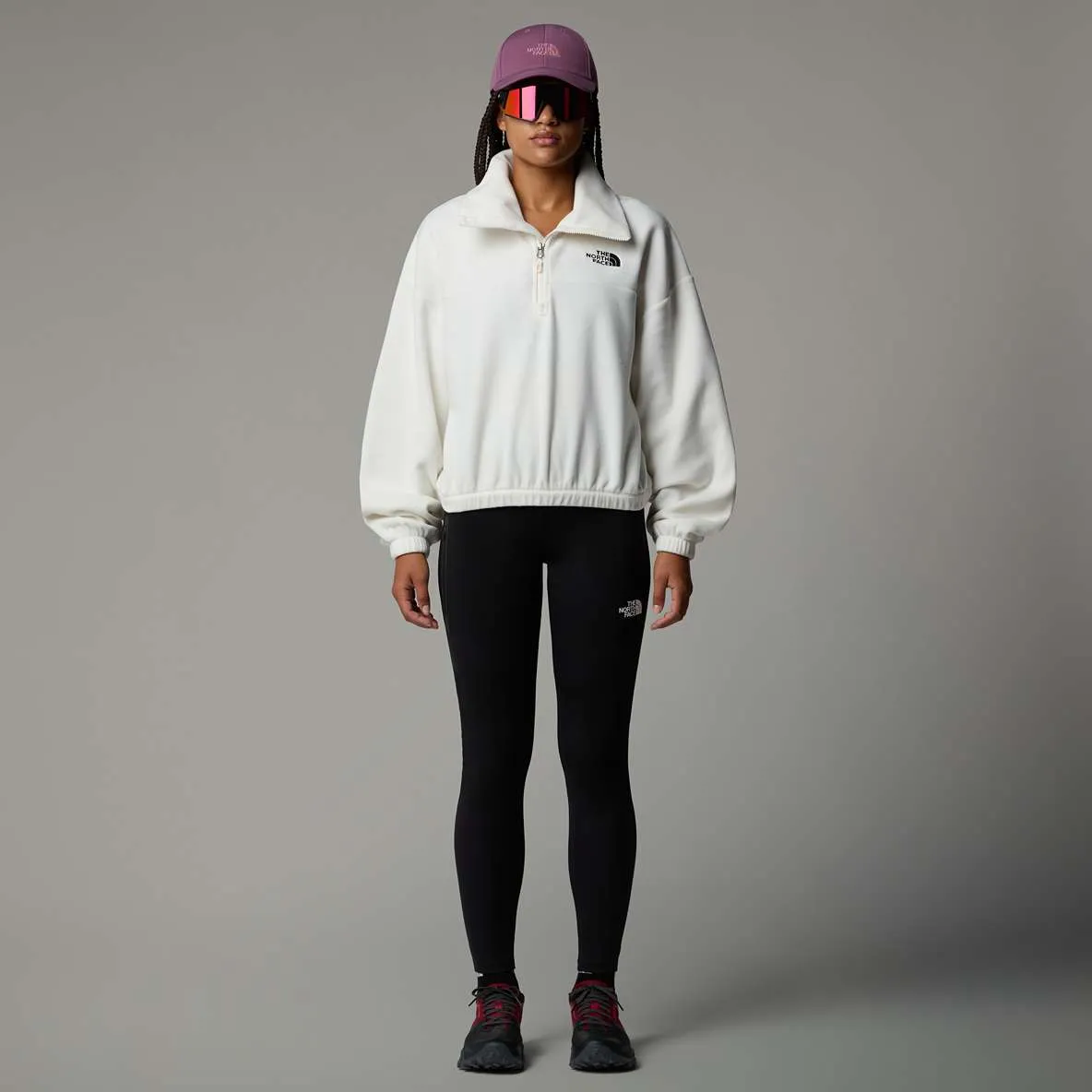 The North Face 100 Glacier Fleece 1/2 Zip Jacket Women’s – White Dune (NF0A89J9QLI)