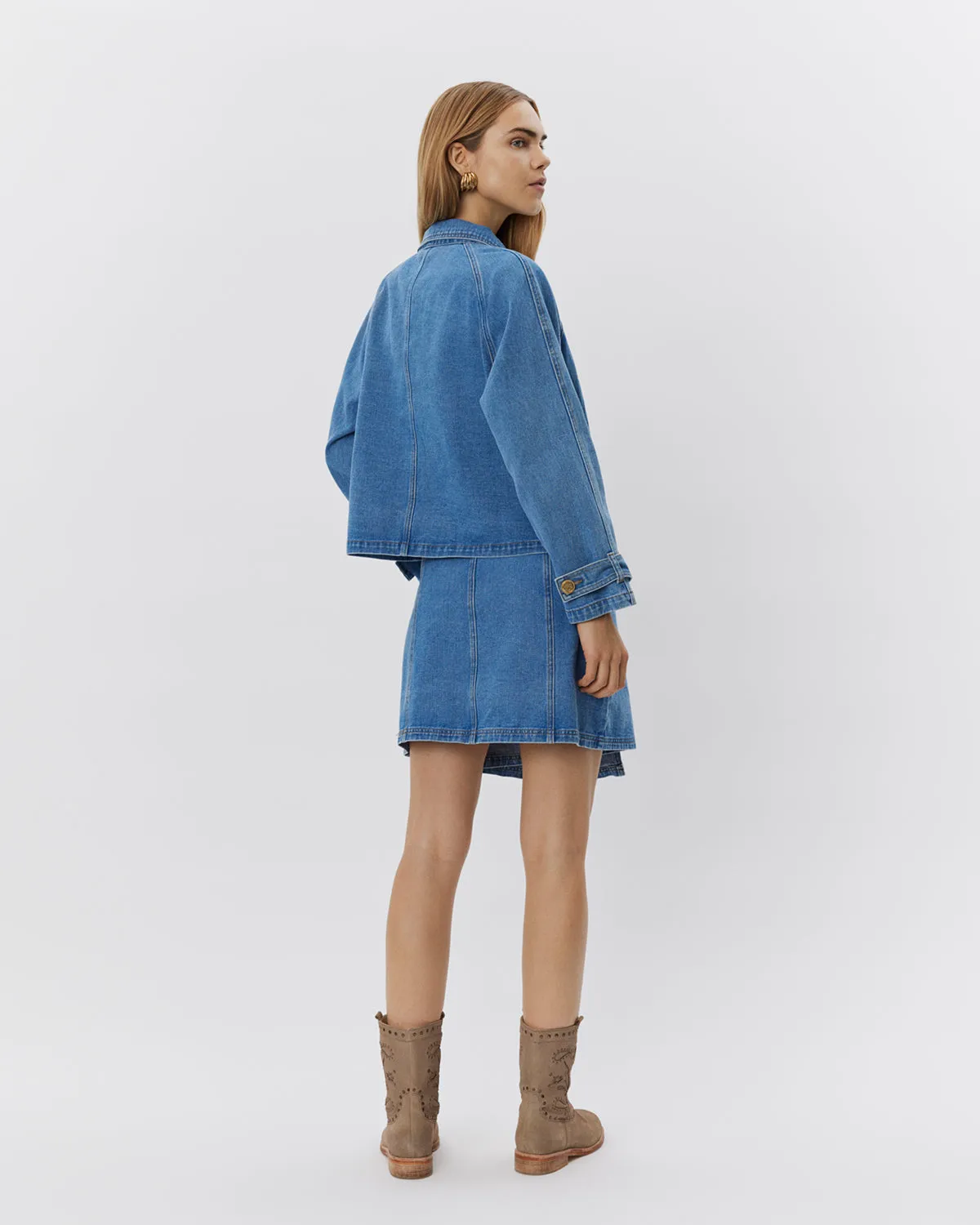 THINASW SKIRT - Denim blue