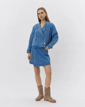 THINASW SKIRT - Denim blue