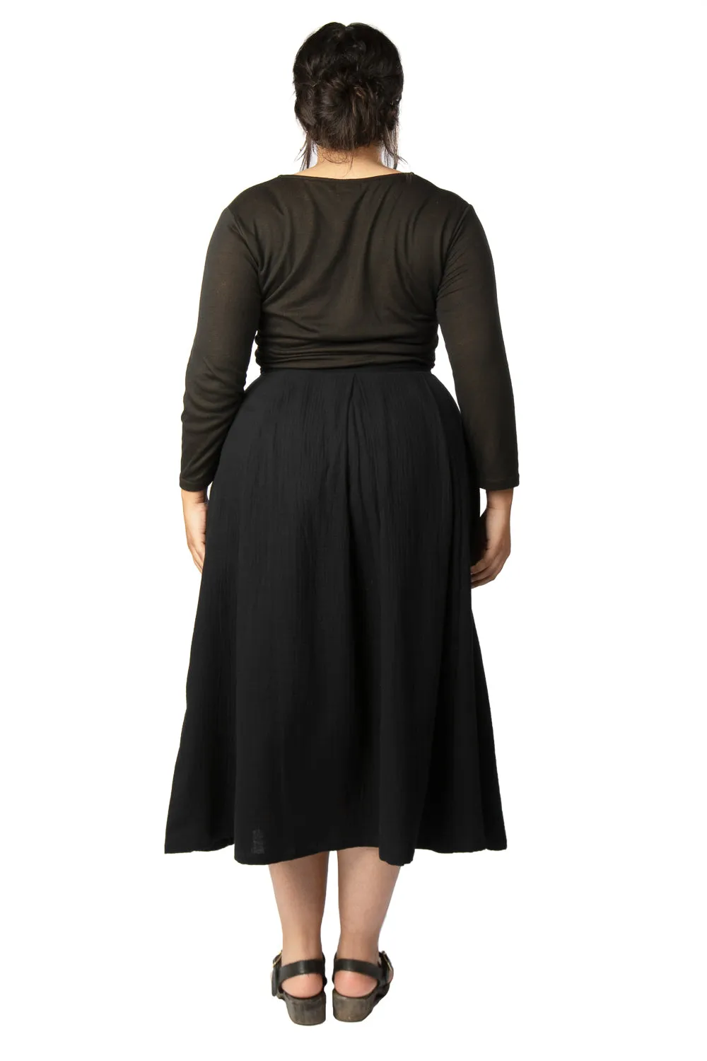 Tie Top in Black & Ochre