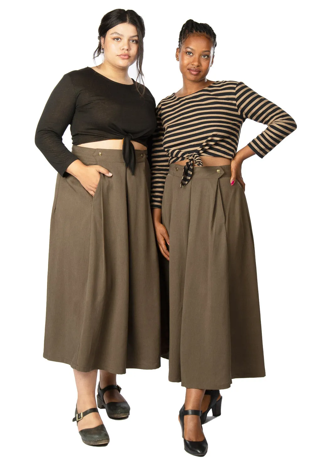 Tie Top in Black & Ochre