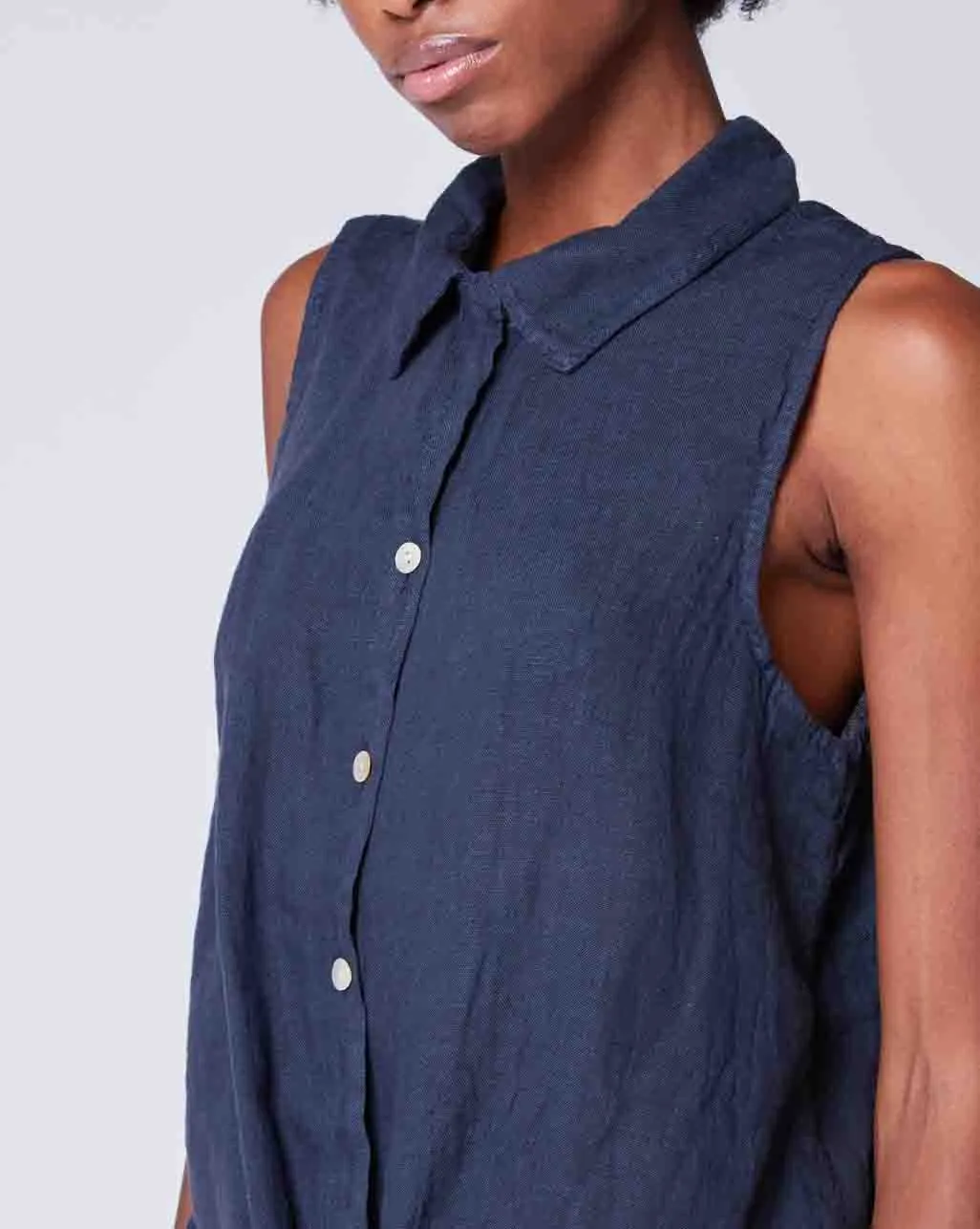 Tie-Waist Button Up Tank