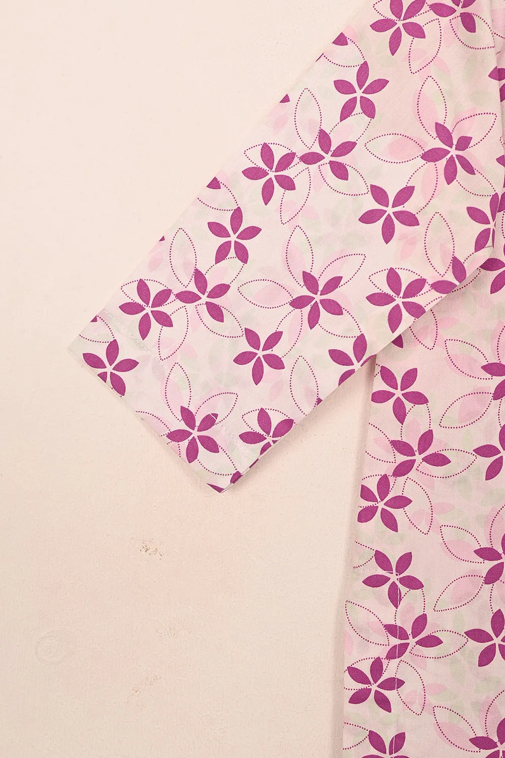 TKF-166-Pink - Kids 3Pc Ready to Wear Digital Printed Cotton Dress