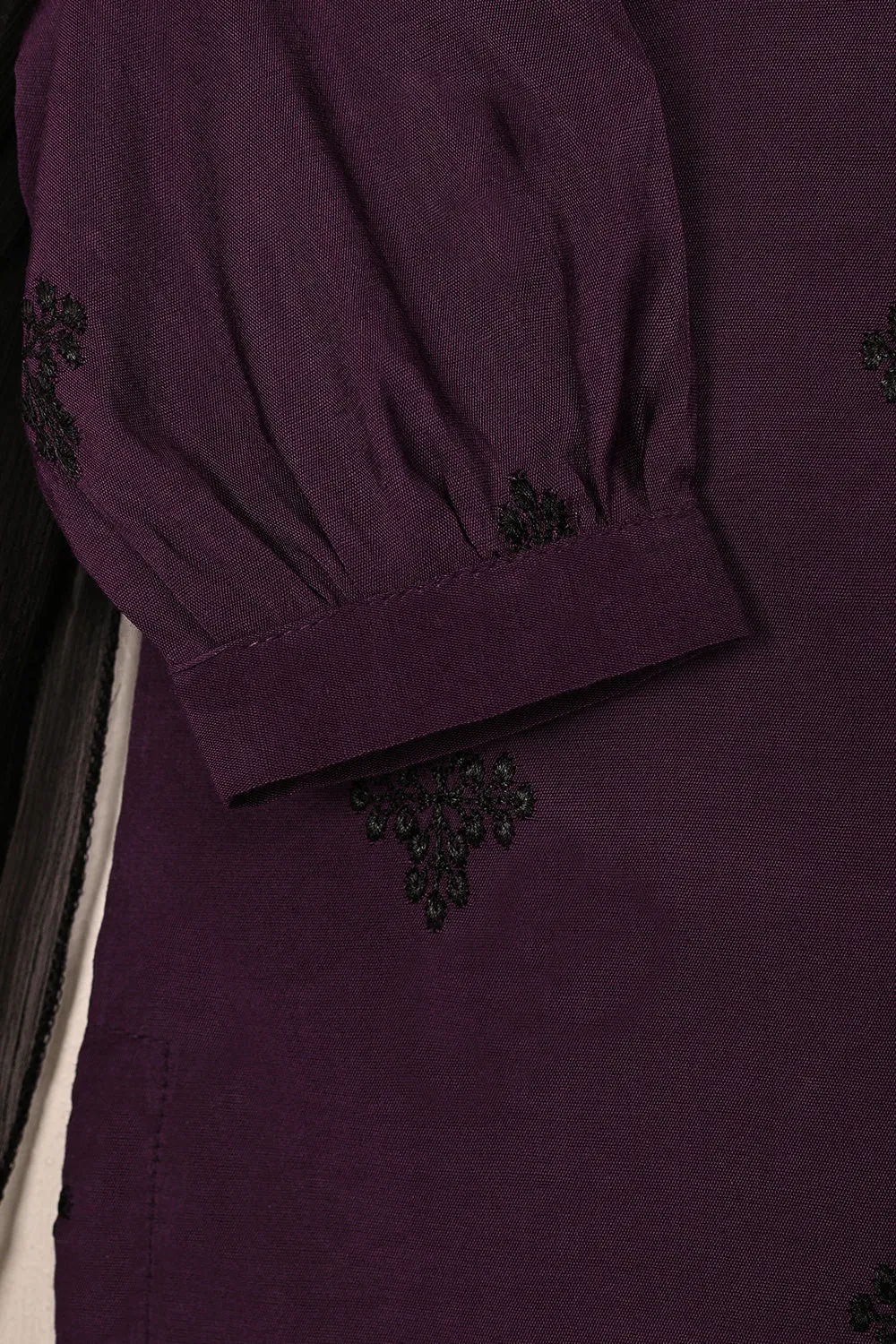 TKF-237-Magenta - Kids 3Pc Ready to Wear Cotton Silk Embroidered Dress