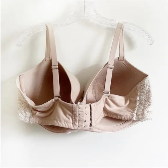Torrid Curve Body T-Shirt Bra dusty pink lace lightly lined demi cup