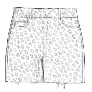 Tractr Lisa Leopard  Print Mini Skirt