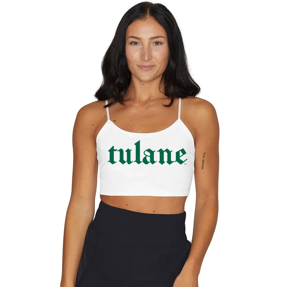 Tulane White Spaghetti Tank
