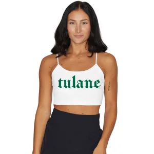 Tulane White Spaghetti Tank