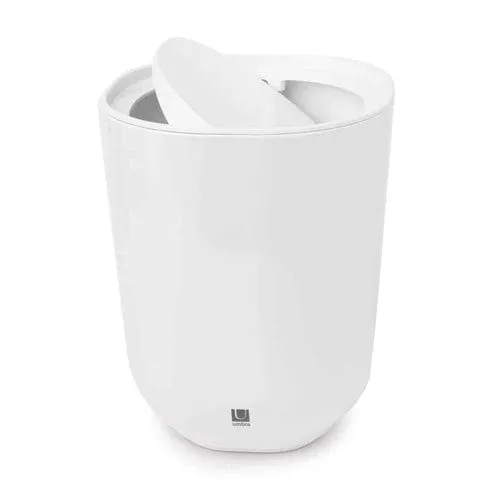 Umbra Step Waste Can With Lid White UMB023840660