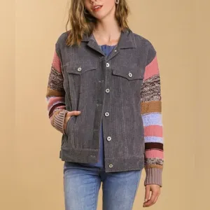 Umgee Sweater Sleeve Jacket