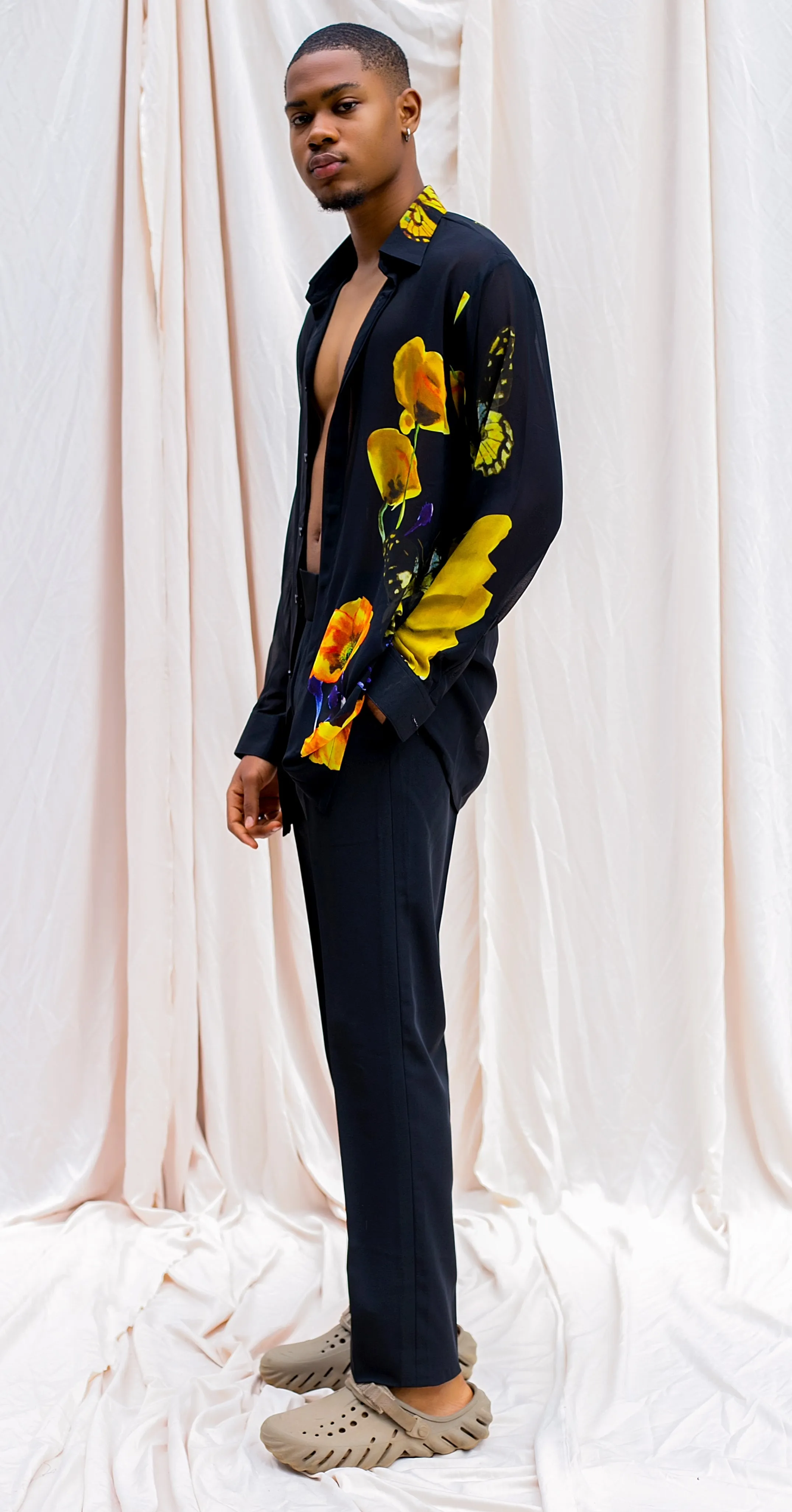 Unprejudiced Black Chiffon shirt