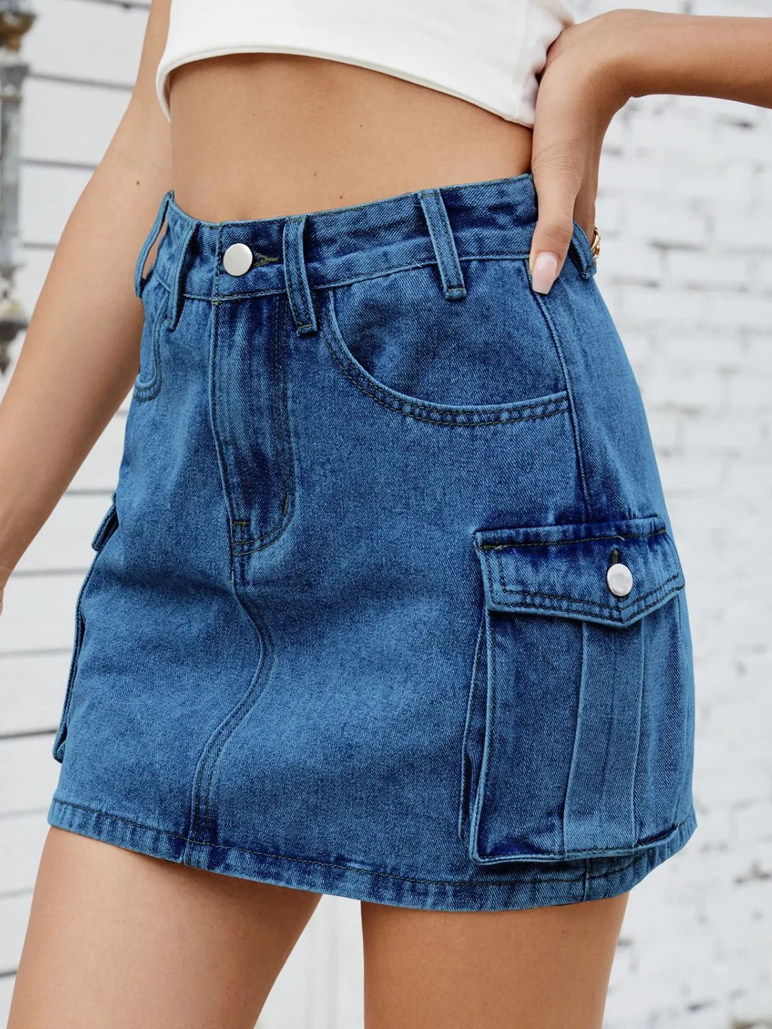 Urban Outlaw Cargo Denim Skirt – Soft Rebel Streetwear