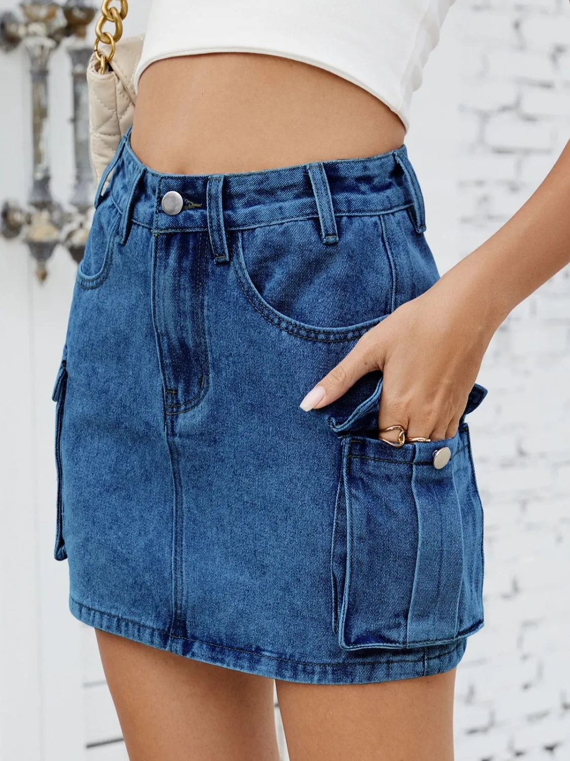 Urban Outlaw Cargo Denim Skirt – Soft Rebel Streetwear