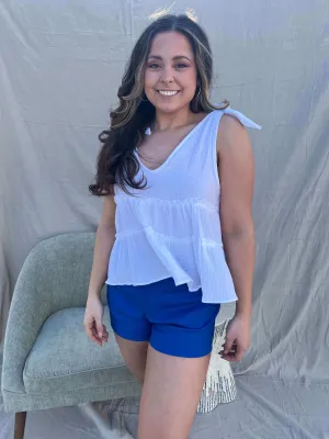 V Is For V-Neck Gauze Tank Top