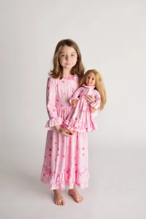 VALENTINE PINK HEARTS NIGHTGOWN