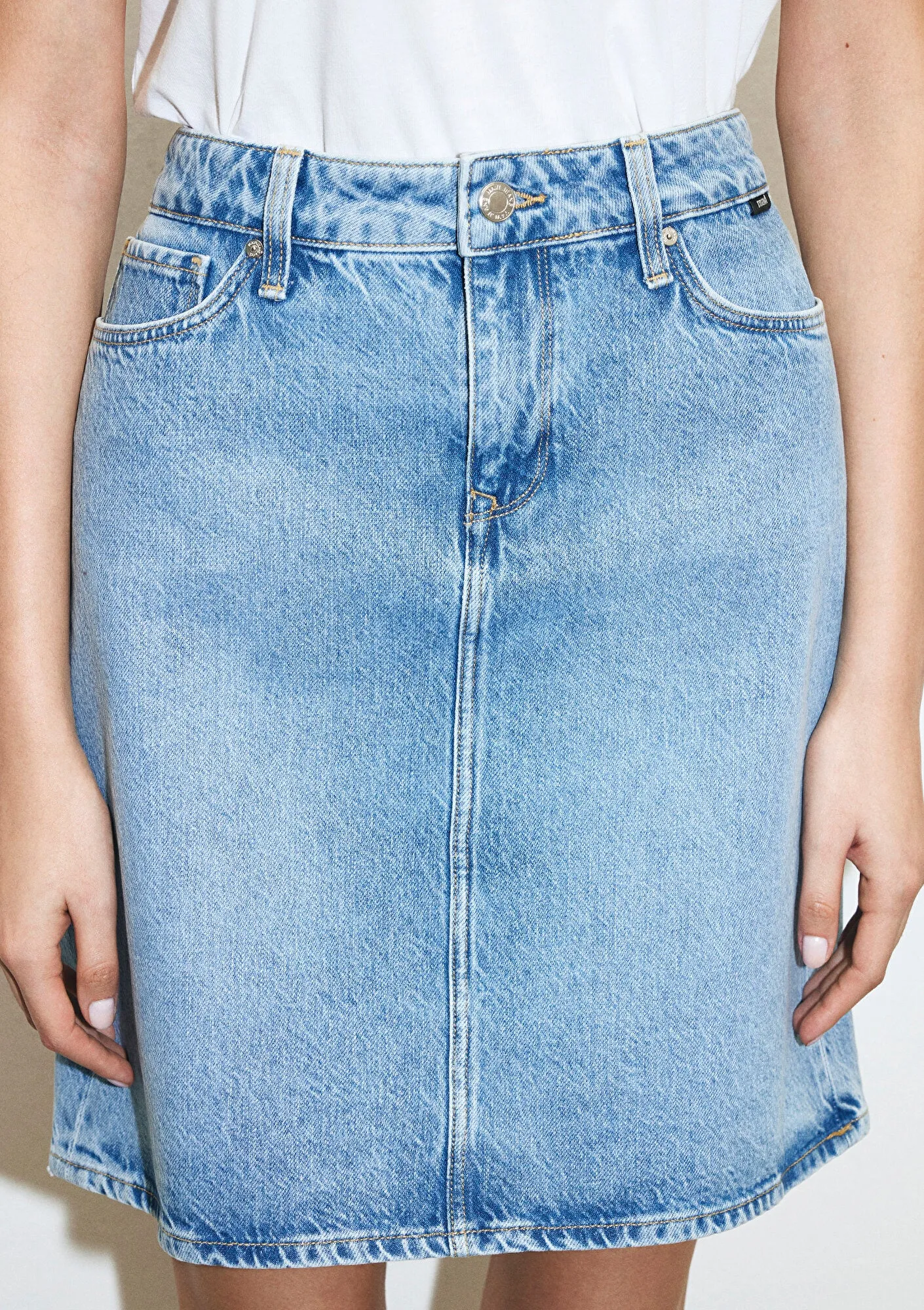 Valerie Light Blue Denim Jean Skirt