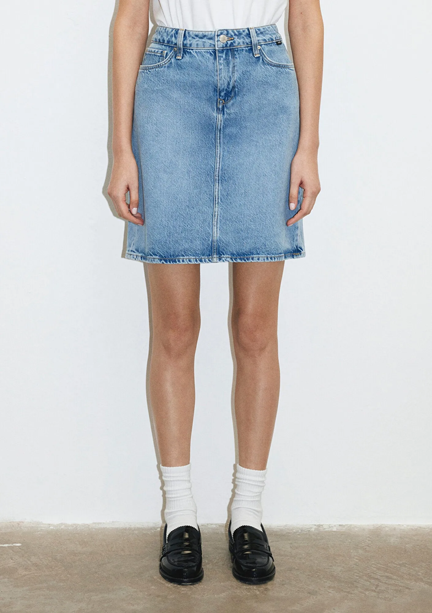 Valerie Light Blue Denim Jean Skirt
