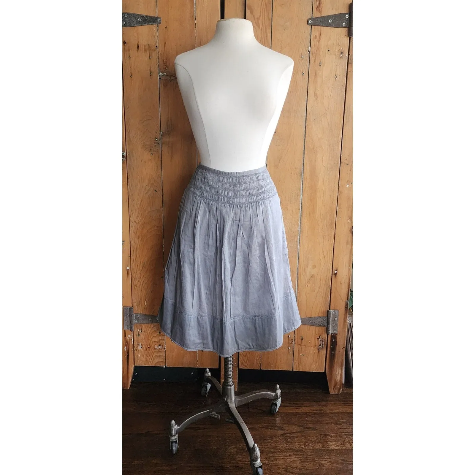 Vintage 2000s Burberry Skirt Gray Gauzy Cotton / Medium
