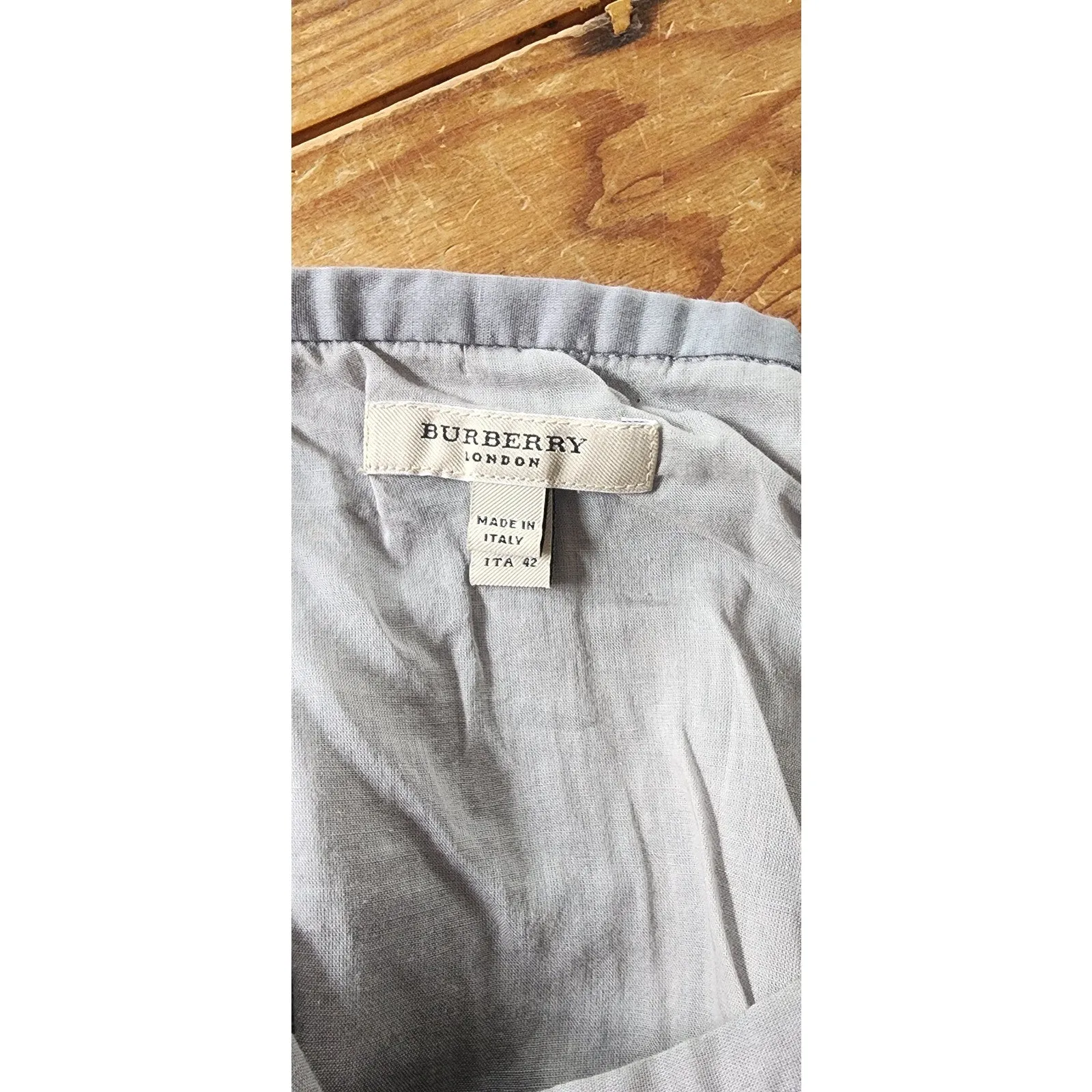 Vintage 2000s Burberry Skirt Gray Gauzy Cotton / Medium