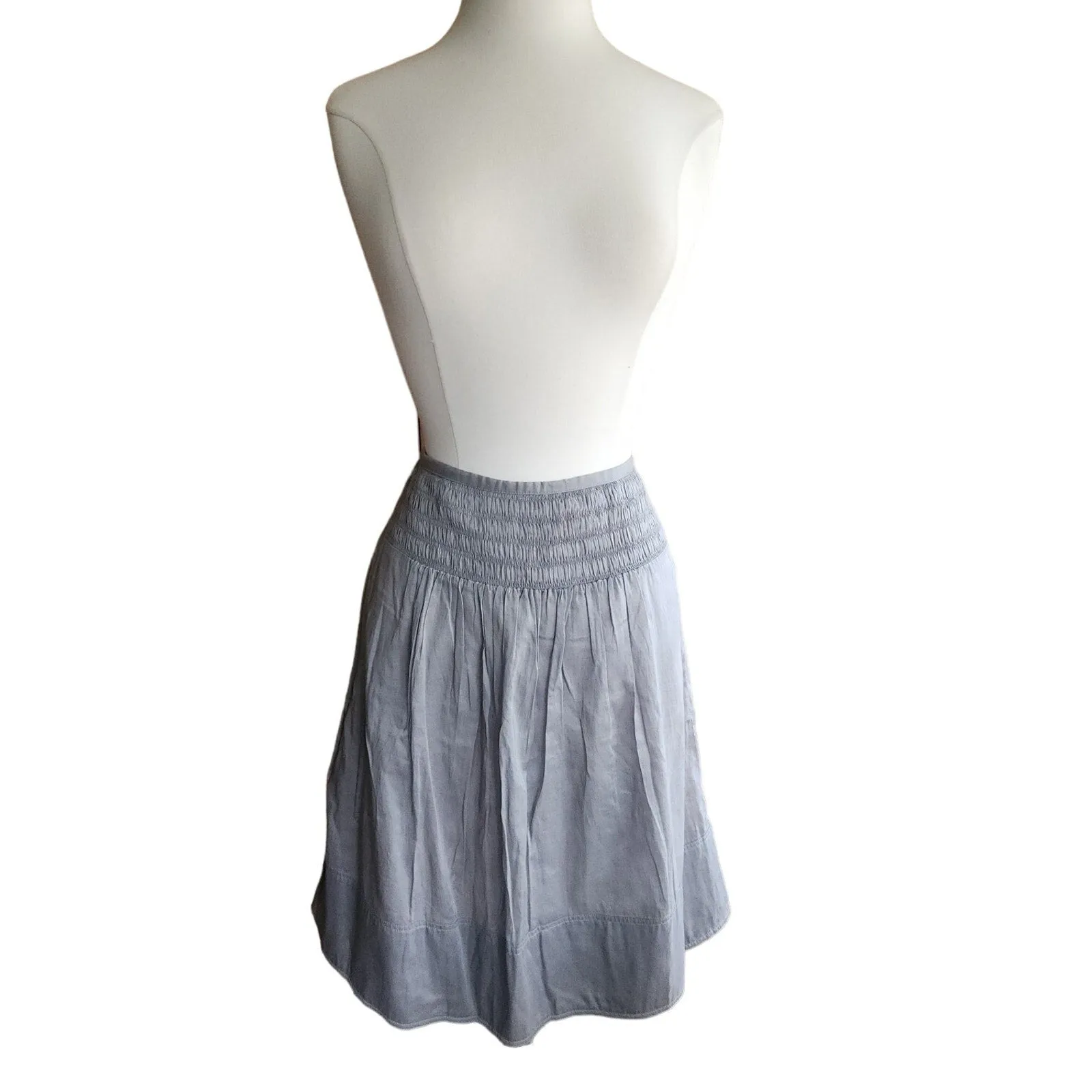 Vintage 2000s Burberry Skirt Gray Gauzy Cotton / Medium