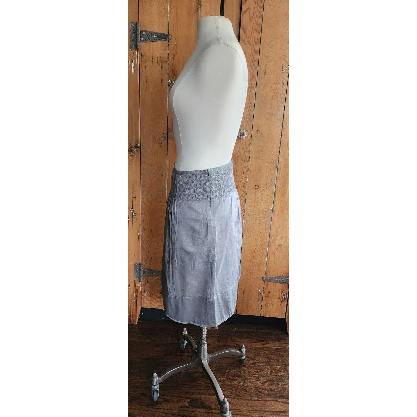 Vintage 2000s Burberry Skirt Gray Gauzy Cotton / Medium