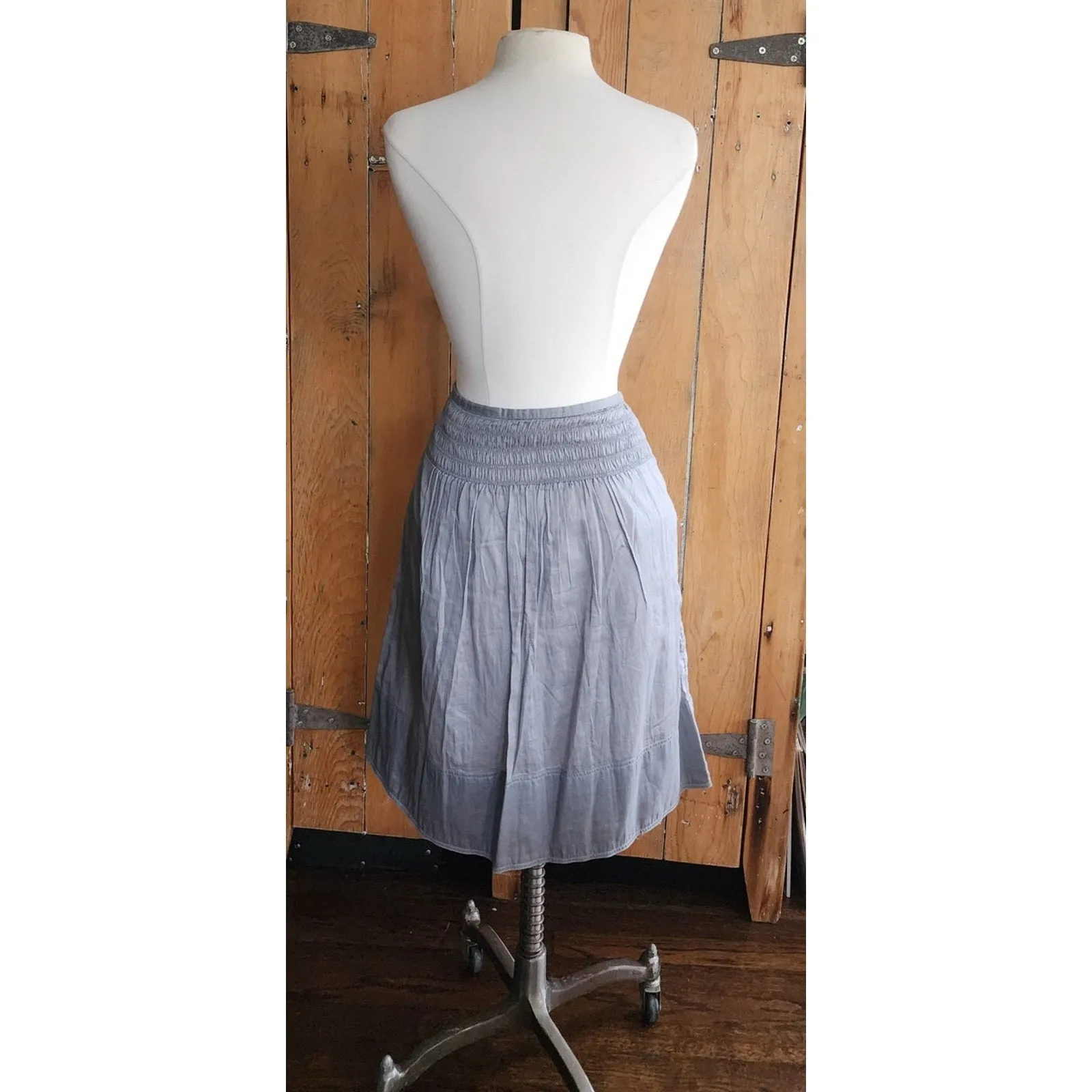 Vintage 2000s Burberry Skirt Gray Gauzy Cotton / Medium