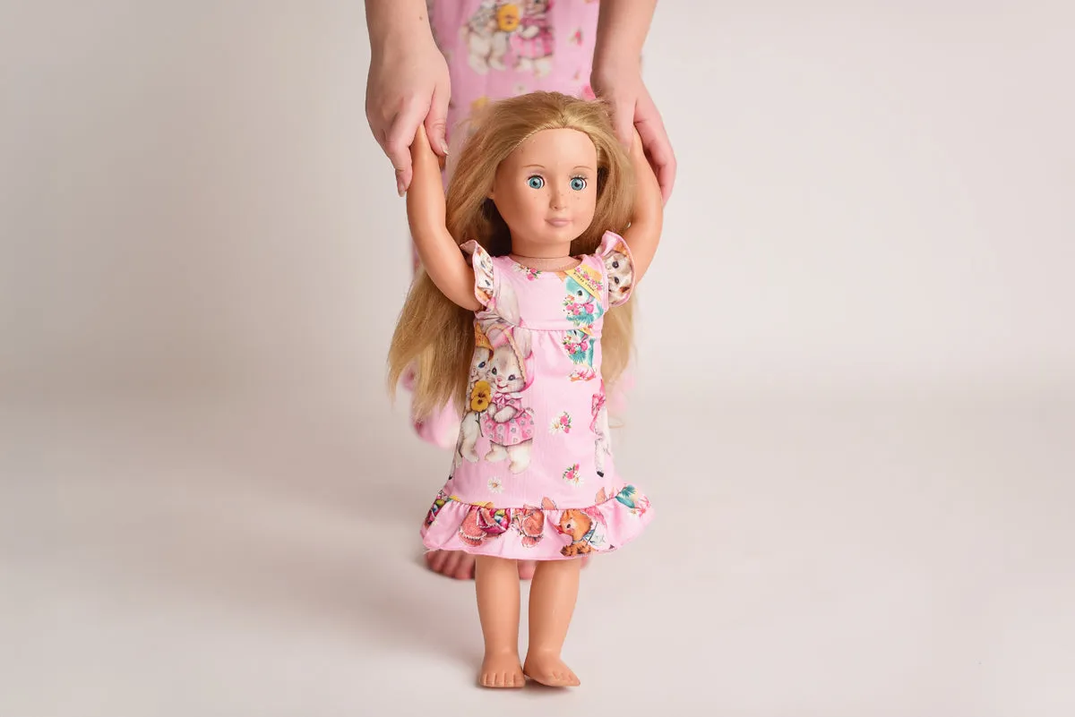 VINTAGE EASTER BUNNY NIGHTGOWN - PINK