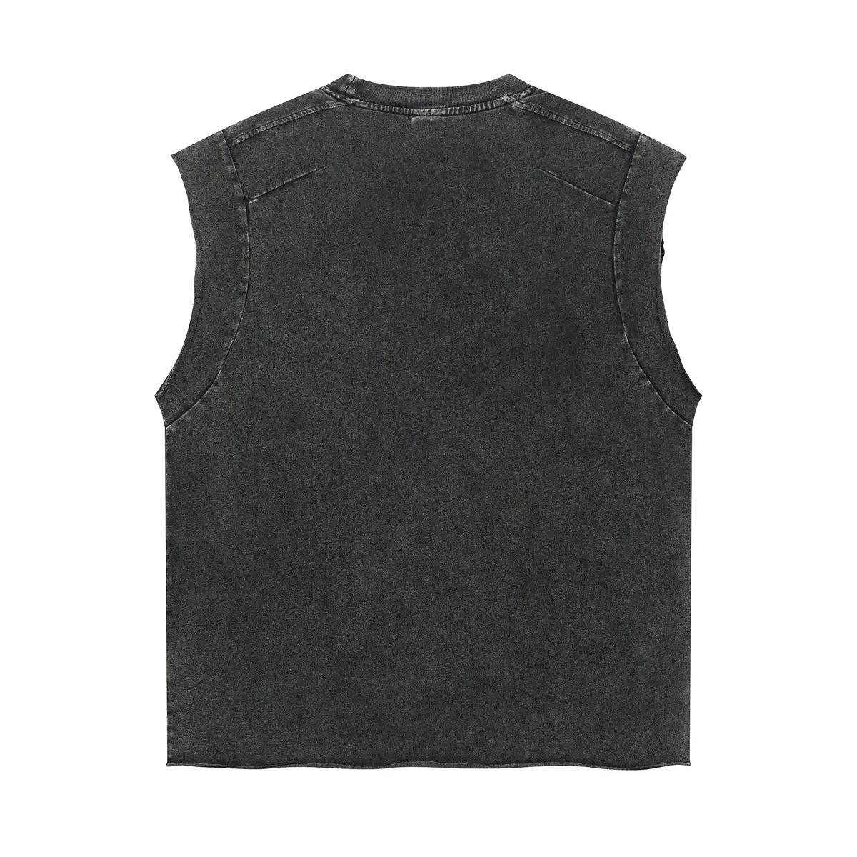 Vintage Raw Edge Sleeveless Tee 275gsm