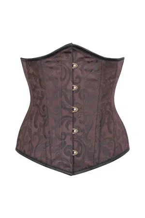 Waist Reducing Brown Brocade Corset