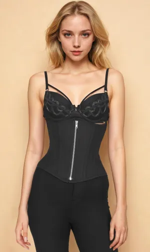 Waist Shaper Black Cotton Corset
