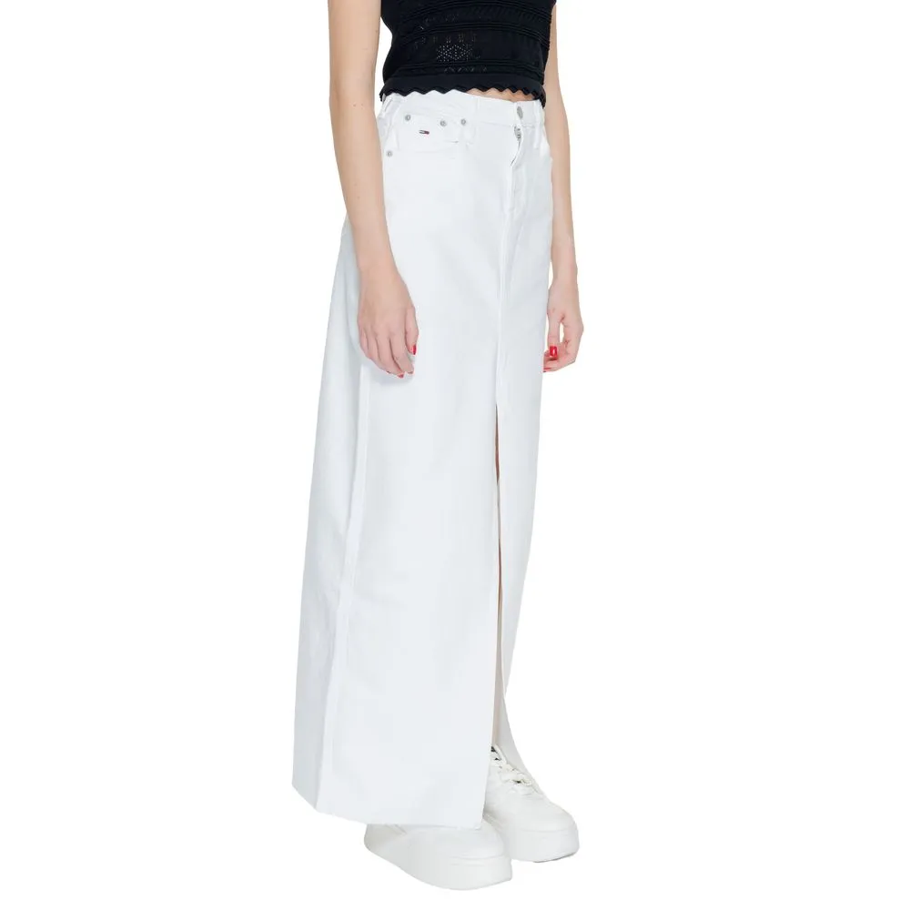 White Cotton Cotton Skirt