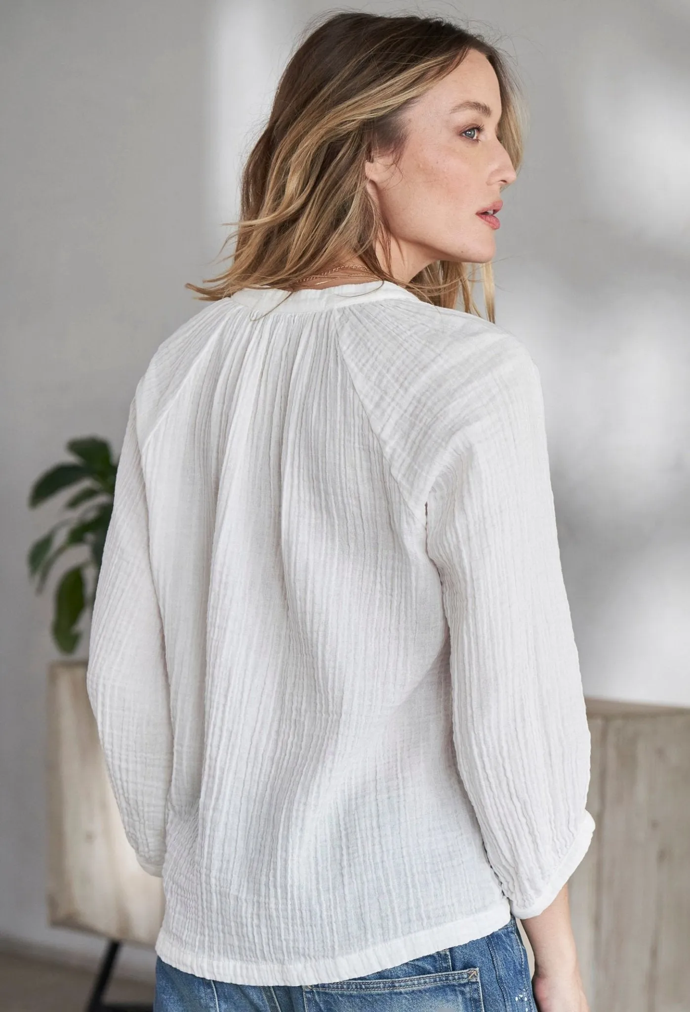 White Gauze Top