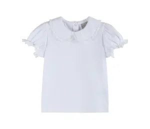 White Lace Collared Shirt