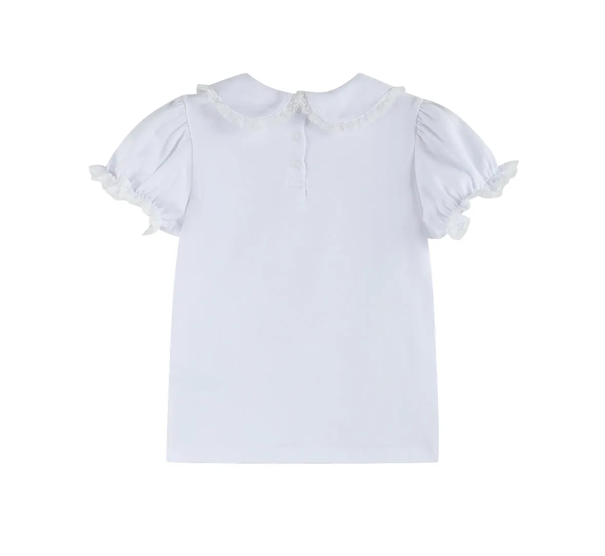 White Lace Collared Shirt