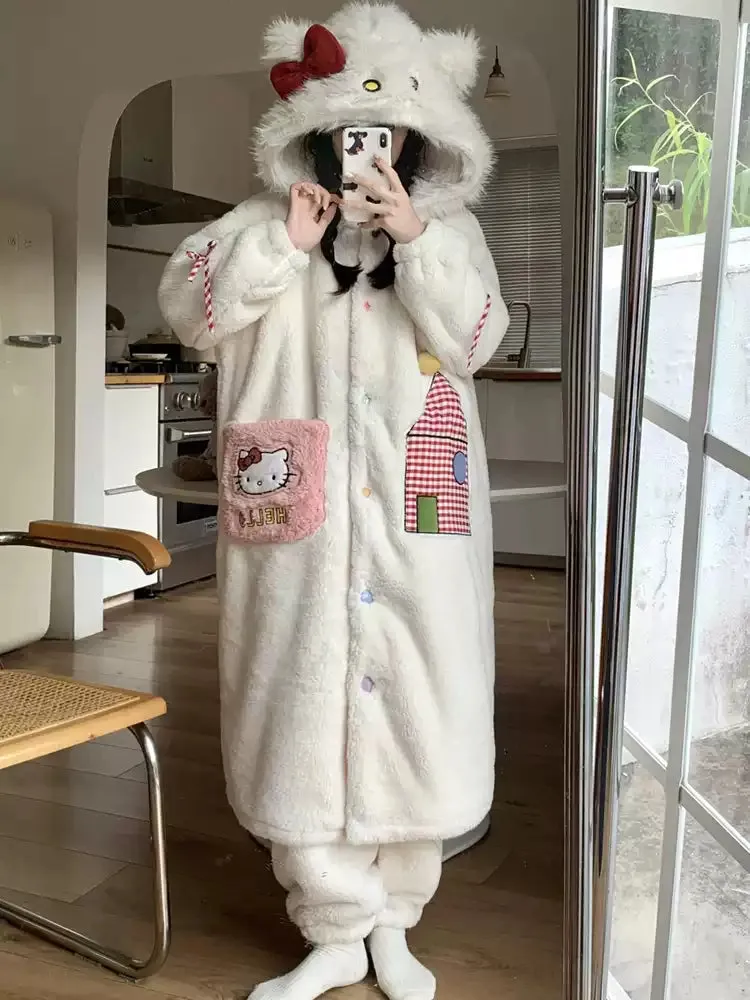 White plush pajamas  UB103