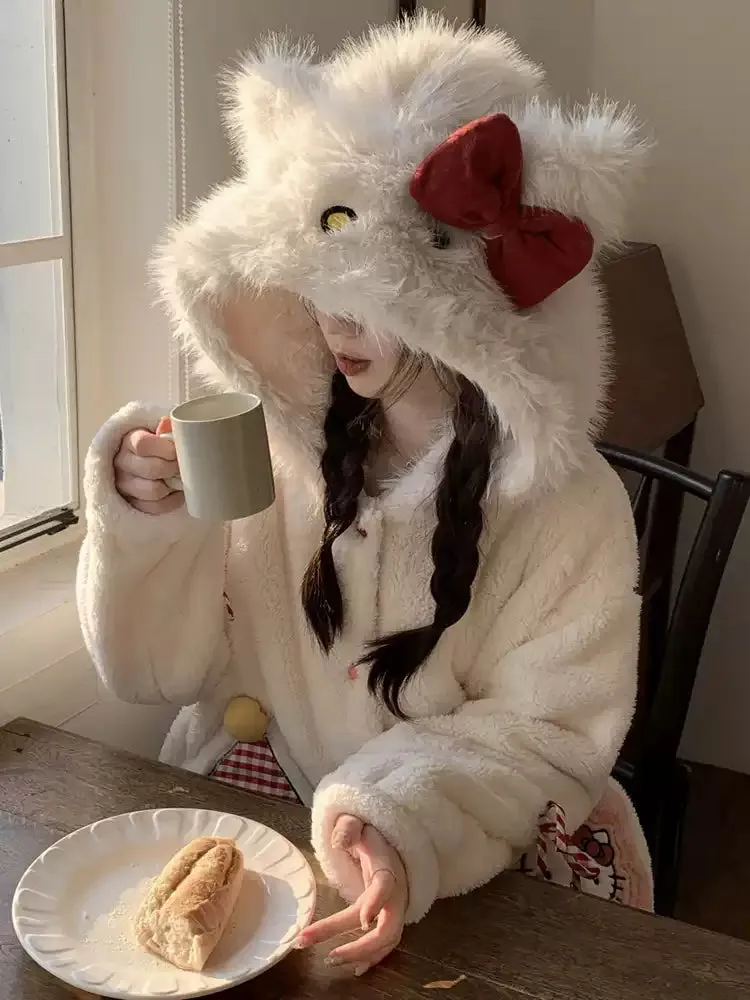 White plush pajamas  UB103