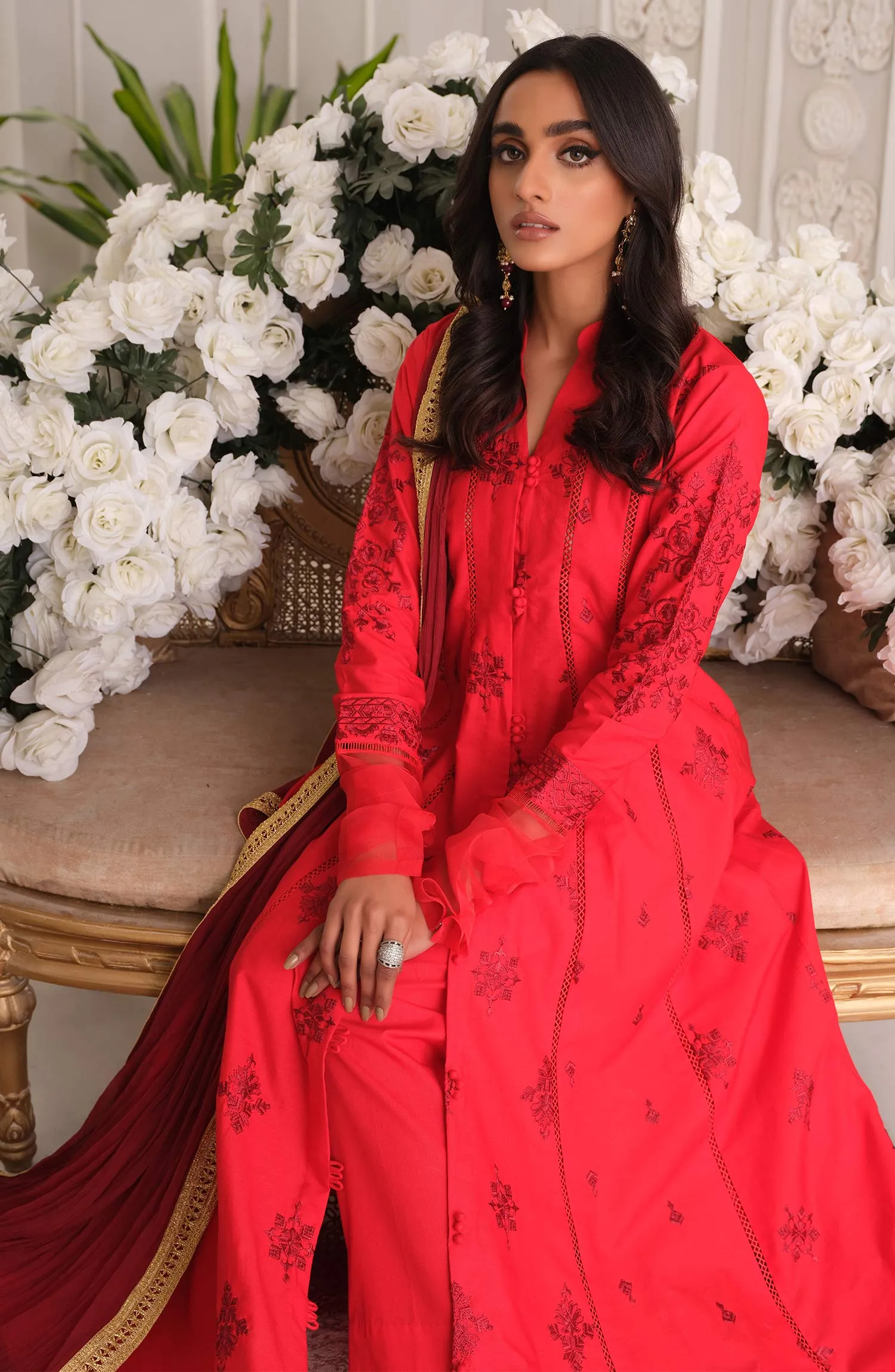 WINE (MLRG-001) | Maryum N Maria Chand Ki Chandni Collection 2022 | Ready To Wear Stitched Suits