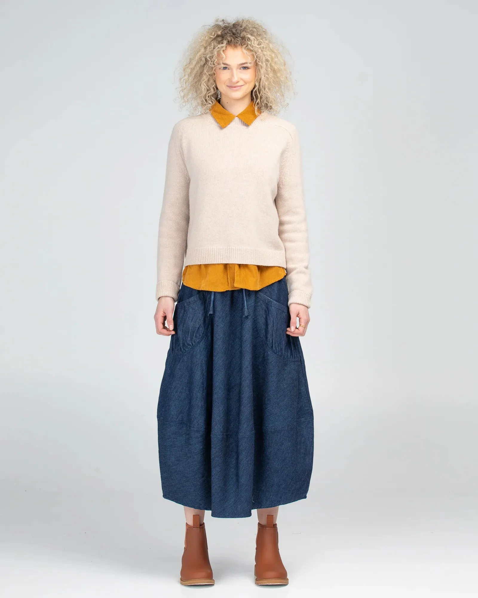 Winter Guru Skirt -Dark Denim
