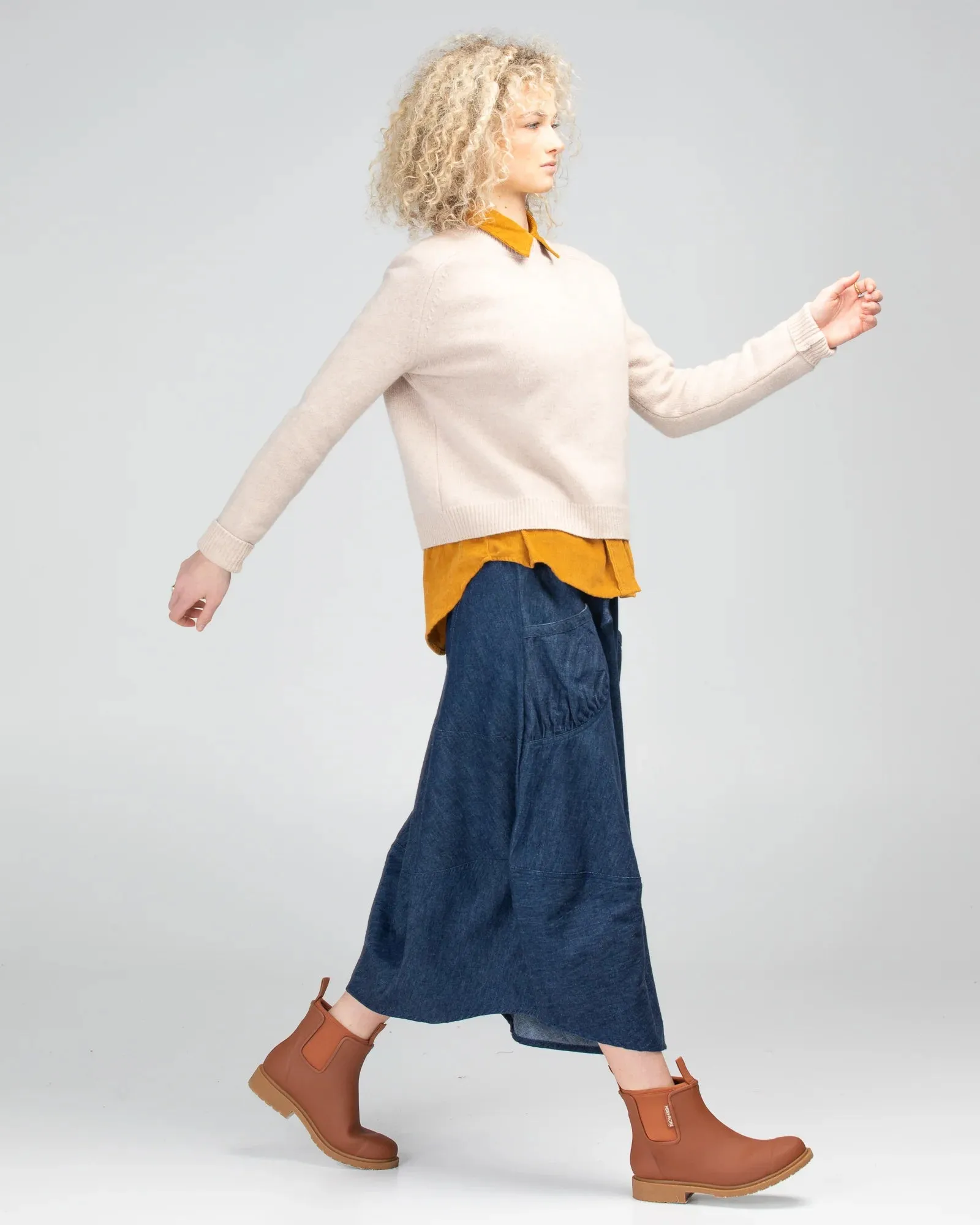 Winter Guru Skirt -Dark Denim