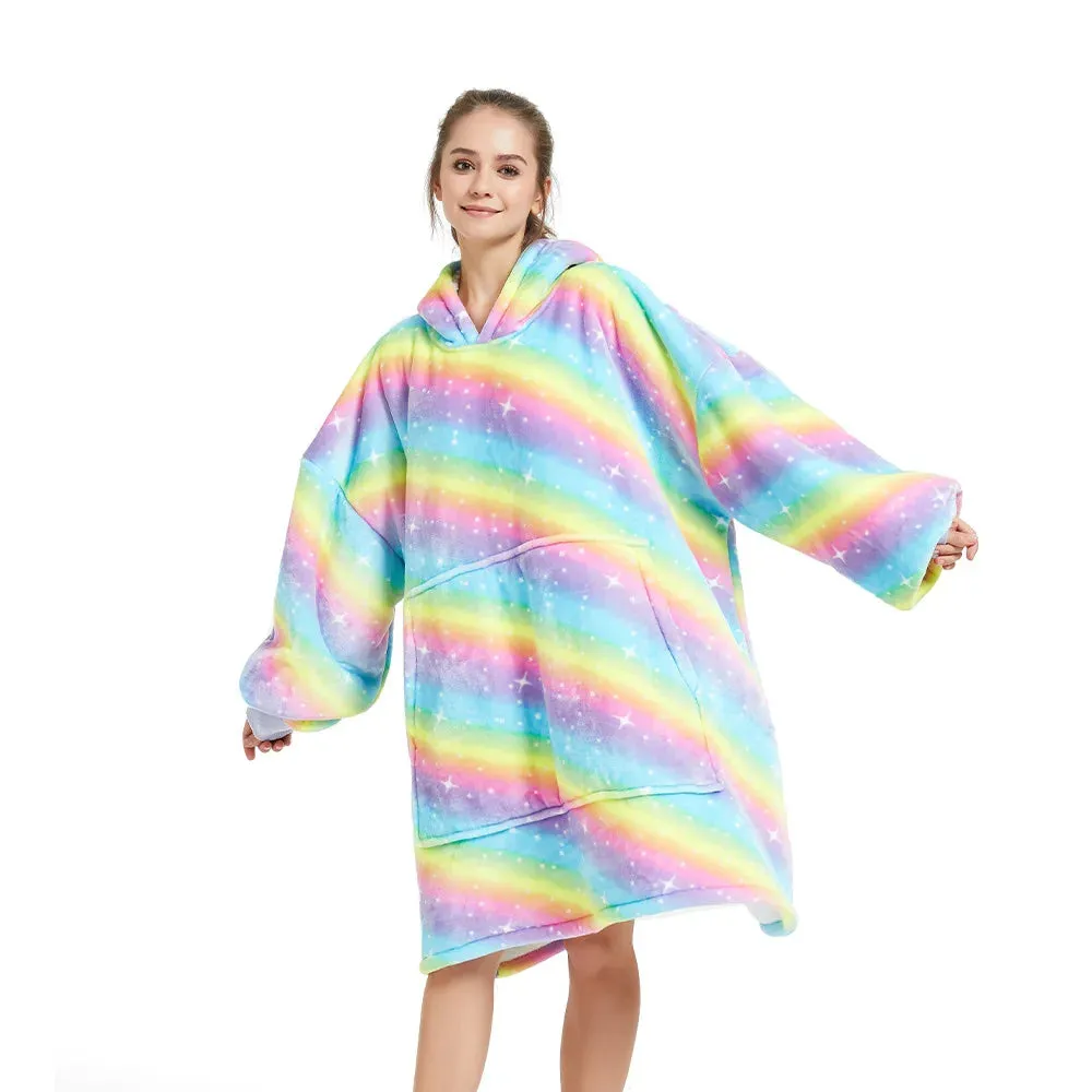Winter Warm Sleepwear With Pocket Flannel Thick Sleepwear Oversized Nightgown Coral Fleece Soft Hoodies Sleepdress Loungewear