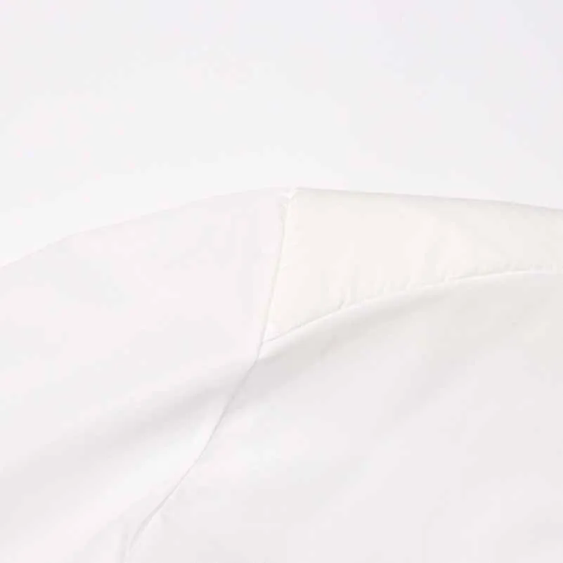 Women White Shirt Blouse Backless Long Sleeves Top